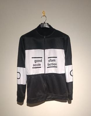 Men's Zipper Fleece Jacket - 1 Pc, Black & White Printed Style