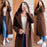 Trendy Brown Fleece Overcoat - 1 Pc Women's Stitched Cozy Wear