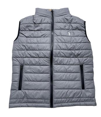 Men's Polyester Puffer Jacket - 1 Pc, Plain Grey Style