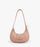 Girl's PU Leather Plain Shoulder Bag Moon shape bag