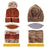 3 Pcs Wool Plain Beanie And Neck Warmer 1