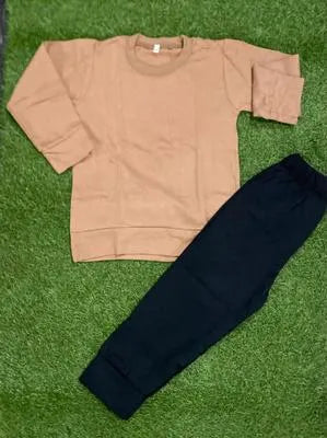 2 Pcs Boy's Fleece Printed Sweatshirt Tracksuit